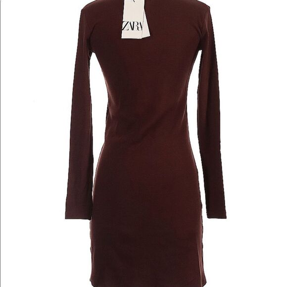 Zara l Ribbed Brown Button Down Long Sleeve size Small - Picture 2 of 2